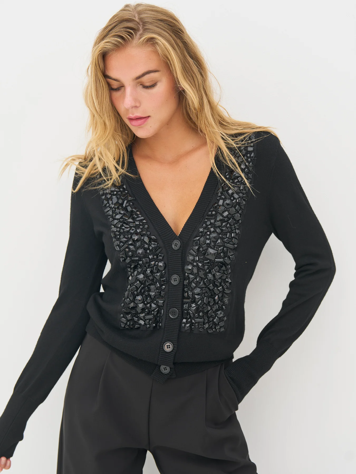 BETINA CARDIGAN - BLACK